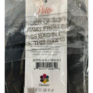 Lug Zeppelin Continental Wallet - Large Quilted Black Rainbow, Unisex with Color